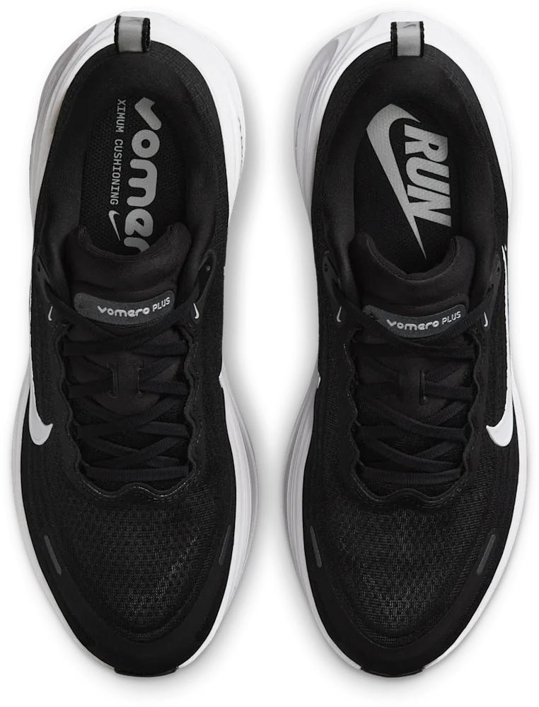Nike Vomero Plus Noir / Cool Grey, vue de dessus