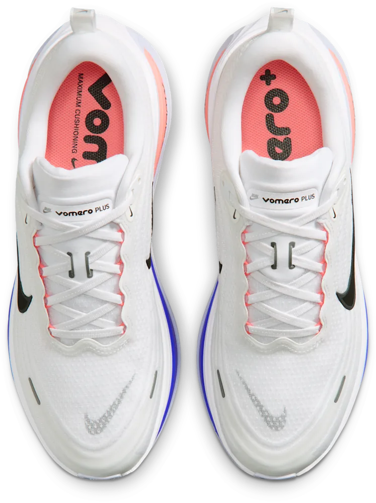 Nike Vomero Plus Blanc / Atomic Pink, vue de dessus