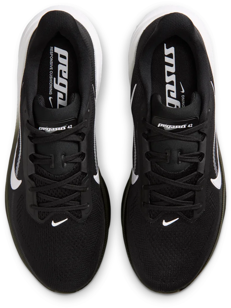 Nike Pegasus 42 Noir / Photon Dust, vue de dessus
