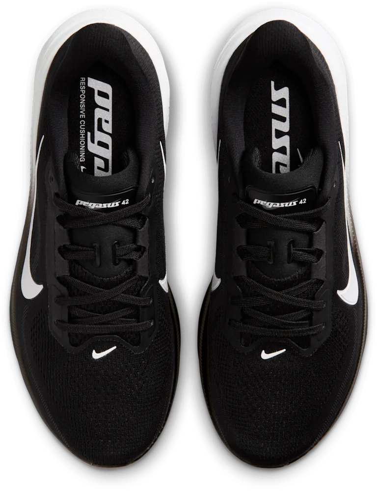 Nike Pegasus 42 Noir / Iron Grey, vue de dessus