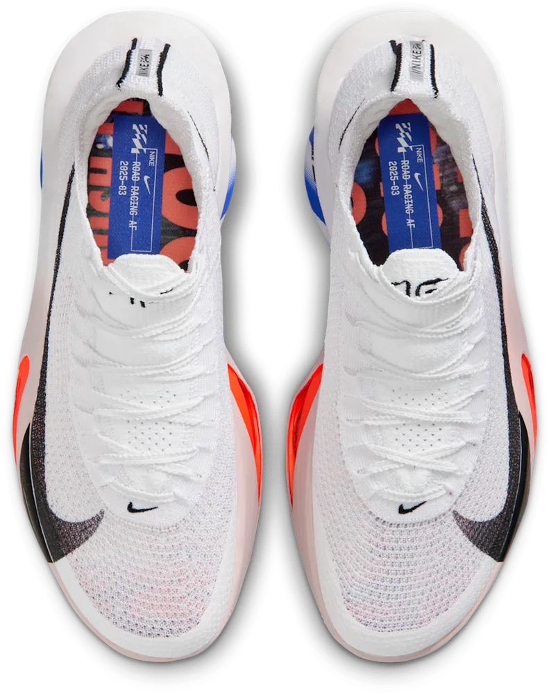 Nike Alphafly 3 Blanc / Platinum Violet, vue de dessus