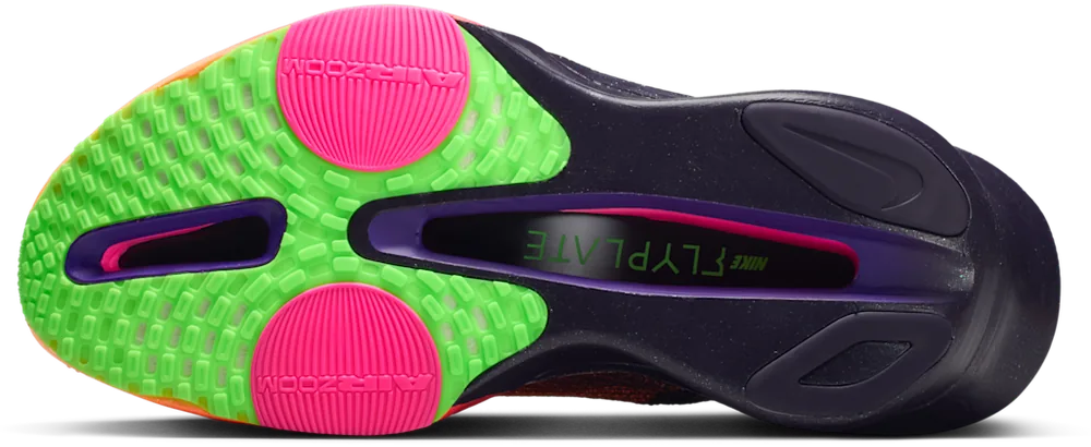 Nike Alphafly 3 Orange Pulse / Purple Dynasty, semelle extérieure