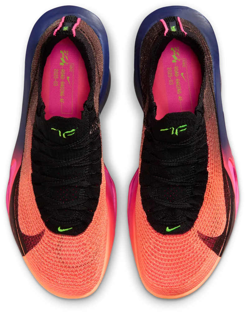 Nike Alphafly 3 Orange Pulse / Purple Dynasty, vue de dessus