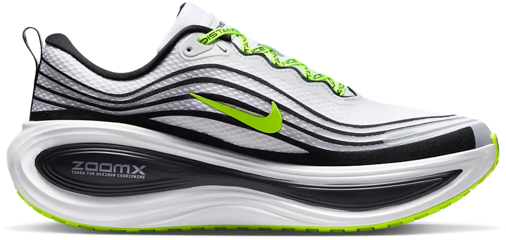 Nike Vomero Plus X Distance Blanc / Noir / Volt / Metallic Silver homme, profil intérieur