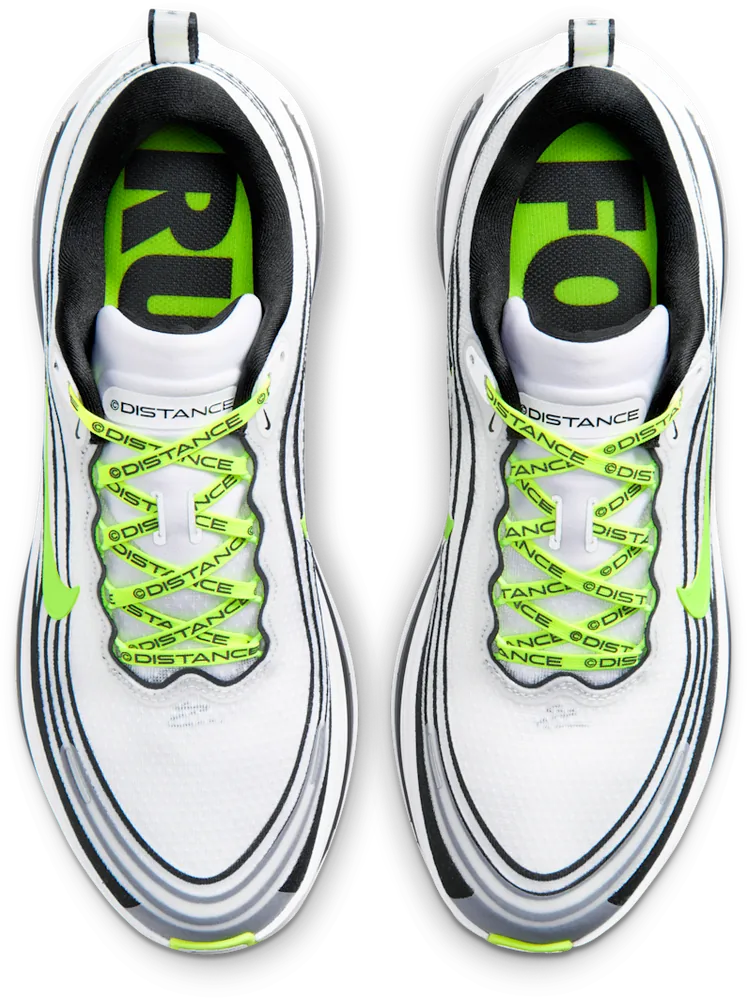 Nike Vomero Plus X Distance Blanc / Noir / Volt / Metallic Silver homme, vue de dessus