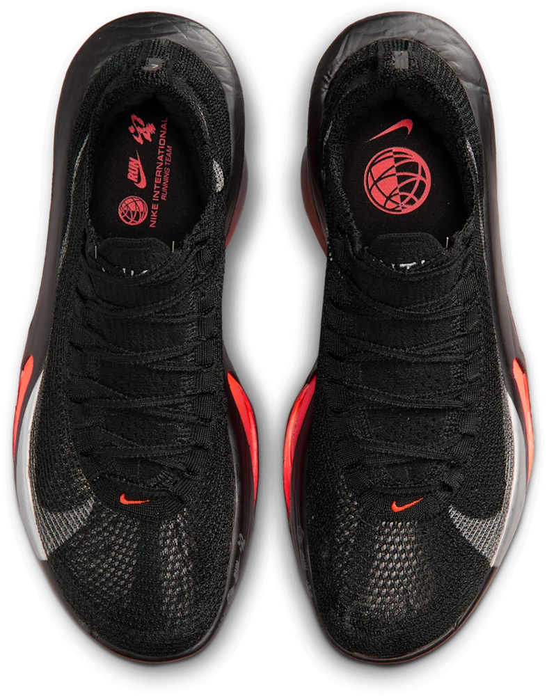 Nike Alphafly 3 Noir / Bright Crimson, vue de dessus