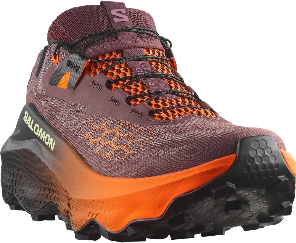 Salomon Ultra Glide 4 Huckleberry / Black / Red Orange, vue trois quarts