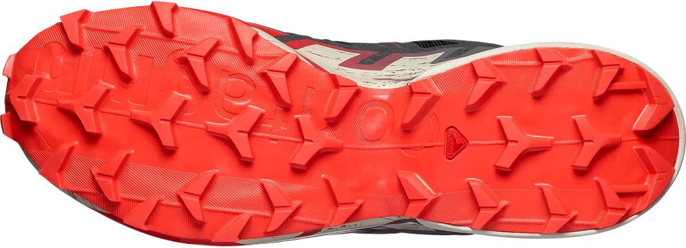 Salomon Speedcross 6 Black / Fiery Red / Almond Milk, semelle extérieure