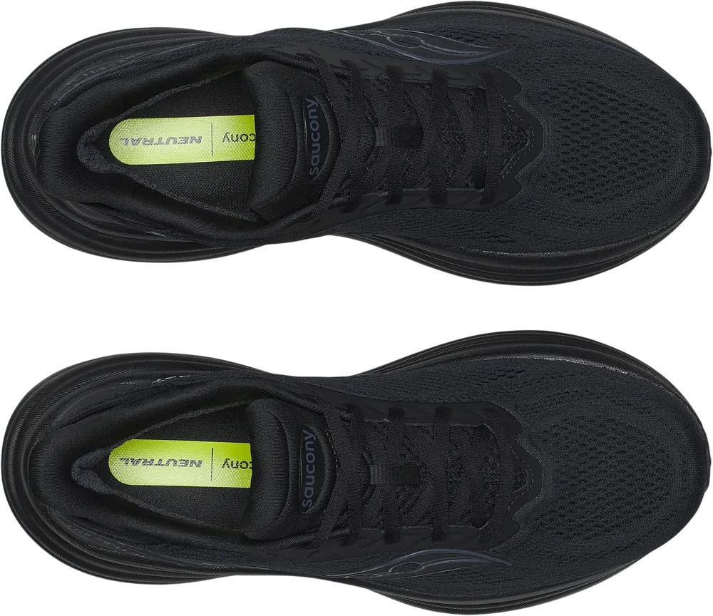 Saucony Triumph 24 Triple Black, vue de dessus