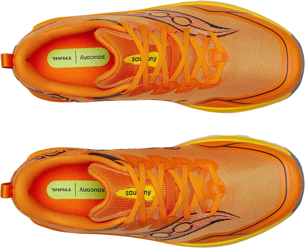 Saucony Peregrine 16 Fuego / Cyber, vue de dessus