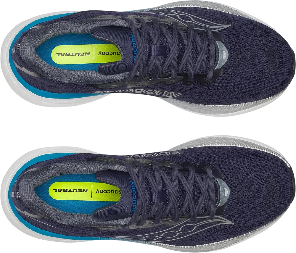 Saucony Ride 19 Naval / Cobalt, vue de dessus